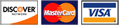 We accept Visa, MasterCard, and Discover